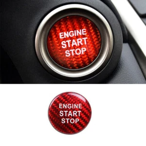 Carbon Fiber Start Stop Push Button Trim Fit For Lexus IS250 IS300 IS350 2013-17 - Picture 1 of 9