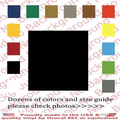 Calcomanía de vinilo de forma cuadrada pegatina troquelada para parachoques de guardabarros de coche de fondo SP019 Foto 1 de 4