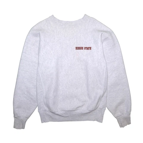 Vintage Keene State Owls Sweatshirt Crewneck Size Large Gray 90s NCAA Cover