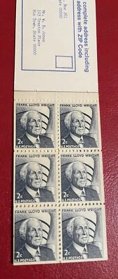 Frank Lloyd Wright 1965 2 Cent Stamp RARE. MINT CONDITION. WITH GUM. - Image 1 of 4
