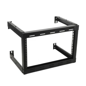 6U Wall Mount Open Frame 19'' Server Equipment Network Rack Enclosure Case Black - Picture 1 of 11