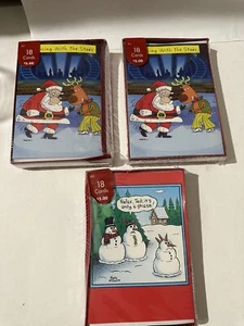 3 Box Of 12 Ea -Relax Its Only A Phase & Prance Stars 54 Christmas Funny Cards - Picture 1 of 8