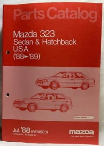 Mazda 323 Sedan & Hatchback USA  (‘88/’89) Jul. ‘88 (Revised) Parts Catalog NOS - Bild 1 von 8
