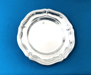 plat de service rond en métal argenté Modèle à bord chantourné 30,5 cm Plateau - Imagen 1 de 7