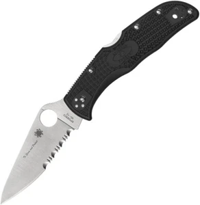 Spyderco Endela Lockback Blue Line Black FRN Folding VG-10 Knife 243FPSBKBL - Picture 1 of 1