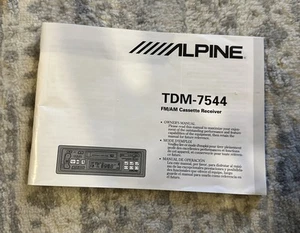 Alpine Manual del Propietario TDM-7544 Buen Estado - Imagen 1 de 2