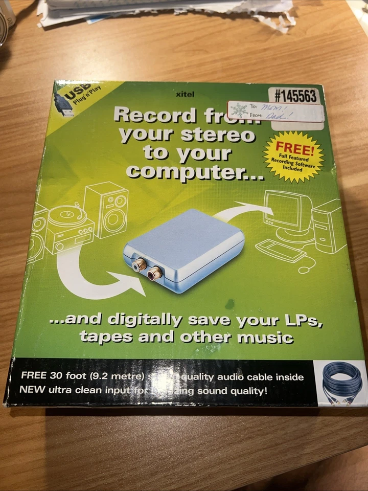 XITEL INport Analog to PC Audio Recording Kit Adapter Stereo LPs Tapes - Image 1 of 2