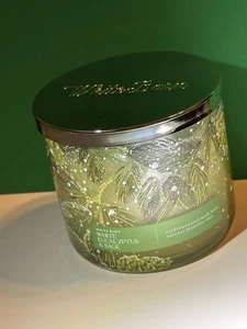 Bath & Body Works White Barn "WHITE EUCALYPTUS & SAGE" 3-Docht-Kerze 14,5 Oz. - Bild 1 von 3