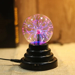 3 Inch Plasma Lamp Touch Sensitive Globe Toy USB Powered and Battery stlpl - Picture 1 of 9