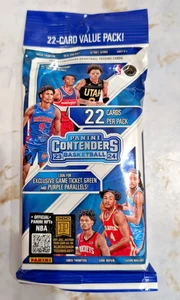2023-24 Panini Contenders NBA Fat Pack Cello Lot — 2 Packs / 44 Cards — Sealed - Picture 1 of 1