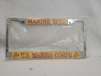 Marco de matrícula de aluminio Marine Mom U.S. Marine Corps nuevo sin tornillos Foto 1 de 3