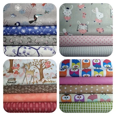 Stoffpaket  4-5 Stoffe 22 x 50 cm Patchworkstoffe 100% BW Reste - Bild 1 von 2