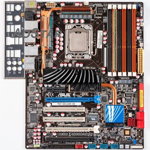 For ASUS P6T LGA 1366 Socket B DDR3 SATA 3Gb/s USB2.0 Intel X58 ATX Motherboard - Picture 1 of 4