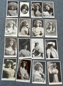 MABEL LOVE ACTRESS GLAMOUR FASHION VINTAGE POSTCARD SET X 16 POSTCARDS - Picture 1 of 4
