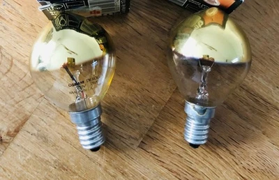 Osram 2x Dekolux Glühbirne Kopfspiegellampe gold 25W - Bild 1 von 4