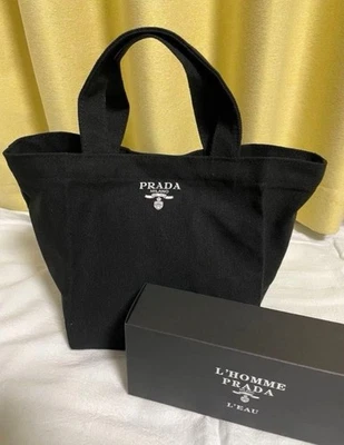 Prada Black Soft Canvas Cosmetics Bag - Beauty Handle Tote VIP Gift - New - Image 1 of 4