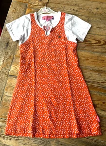 Bakery Babes, Kleid, 7-8 Jahre, Gr. 122/128, weiß, orange Muster, top Zustand! - Bild 1 von 9