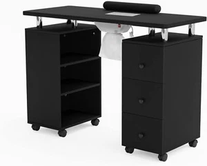 Nail Table 3 Storage Drawers Nail Art Manicure Table Beauty Salon Workstation - Picture 1 of 9