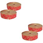 4 Pcs Christmas Ribbon Iron Wire Fabric Decoration Party Bag Filler