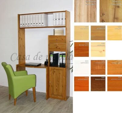 Massivholz Büro-regale Schreib-tisch Holz regal Home Bücher-schrank PC Computer - Bild 1 von 4