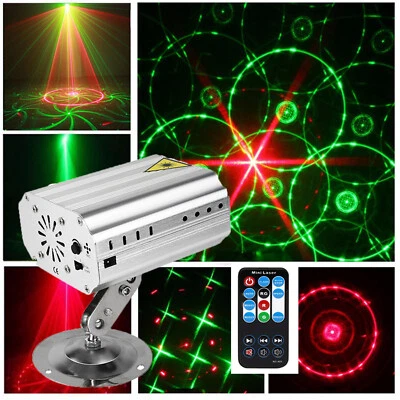 Mini R&G Laser Light Projector LED Stage Lighting Xmas DJ Disco Party UK Plug RL - Image 1 of 4