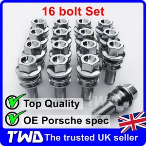 16x WHEEL BOLTS FOR PORSCHE BOXSTER 986 987 981 (OE STYLE) ALLOY LUG NUT [16P] - Picture 1 of 6