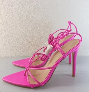 Elisabet Lang Womens Pink Ankle Strap Heels Size 7  - Picture 1 of 7