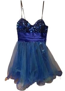 Vtg 90s Deb Sequin Mini Dress WhimsiFairy Elena Gilbert Retro Cocktail Party - Picture 1 of 4