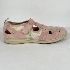 Earth Origins Effie Fisherman Damen-Sandalen Größe 9,5 Weite rosa Wildlederschuhe - Bild 1 von 10