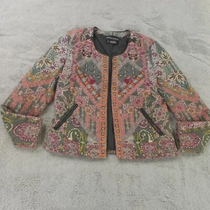 Anthropologie Hemant Nandita Mujer Pequeño Multi Acolchado Tachonado Bordado Boho - Imagen 1 de 16