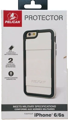 Pelican Protector Case iPhone 6 & 6s White Black New