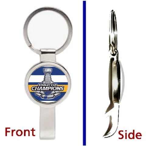 St. Louis Blues Stanley Cup Champs Pendant Keychain silver secret bottle opener Cover