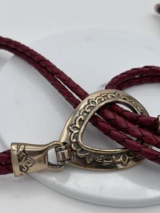 Vintage Western Style Braided Rope Hip Belt with Silver Buckle - Picture 1 of 7