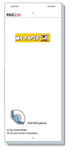 2-lagige Restaurant-Bestellblöcke/Essensbestellblöcke (100 Blöcke pro Box) PAD230D - Bild 1 von 1