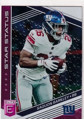 2019 DONRUSS ELITE STAR STATUS SAQUON BARKLEY NEW YORK GIANTS FOOTBALL JC-3281 - Image 1 of 2
