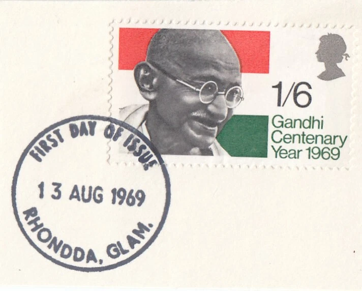 Gandhi GB Used Rhondda 1969 ON PIECE (105477) - Image 1 of 1