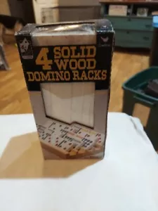 Cardinal Solid Wood Domino Trays/Racks Set of 4 * Dominos Not Included NIB - Picture 1 of 5
