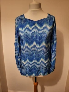 Charlotte Sparre 2971 Bluse mit offenem Arm Noemi blau Bluse, Größe S neu mit Etikett UVP 155€ - Bild 1 von 4