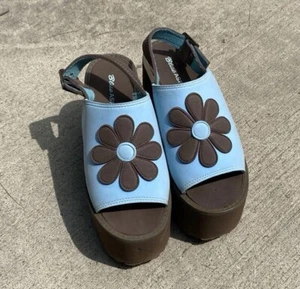 Blue Asphalt platform sandals sz 8.5 - 9 - Picture 1 of 4