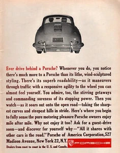 Porsche 356 B Coupe "Drive Behind" Bj 1961 Originalanzeige - Bild 1 von 1