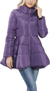 Women's Swing Jacket Winter Thicken Quilted Midi Long Puffer Coat Outwear - Picture 1 of 20