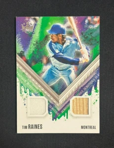2021 Panini Diamond Kings Tim Raines Materials Dual Patch & Bat Relic #DKM-TI - Bild 1 von 2