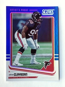 2018 Score Artist's Proof /35 Adrian Clayborn #21 Atlanta Falcons Iowa Hawkeyes - Picture 1 of 1