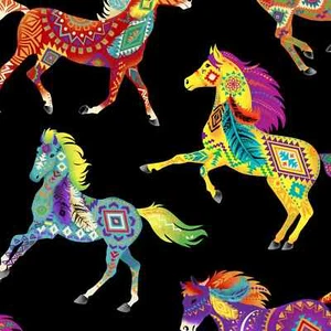 Out West Brite Horse Timeless Treasures BTY 44 Inches Wide - Picture 1 of 1