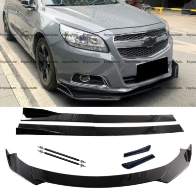 For Chevrolet Impala Front Bumper Lip 86" Side Skirt Rear Bumper Lip Black Foto 1 de 4