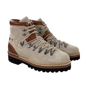 Ralph Lauren Polo Country Alpine Hiking Boots Mens 9.5 D Suede Milkshake/Snuff - Picture 1 of 10