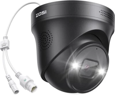 ZOSI 8MP 4K PoE Security Dome IP Camera Waterproof Work with 4K PoE NVR Add-on - Image 1 of 4