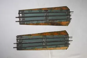 2 x Brückenauffahrt / Rampe (mit Mittelteil) für Brücke, Blech, Spur 0 - Bild 1 von 6