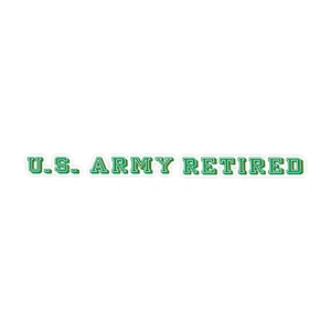 U.S. Army Retired Window Strip Bumper Sticker Vinyl Soldier Decal 5" - Picture 1 of 3