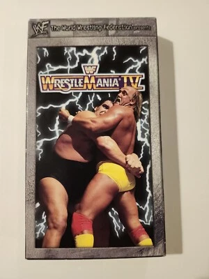 WWF Wrestlemania IV 4 VHS Tape Hulk Hogan Andre The Giant Randy Savage 1988 - Image 1 of 4